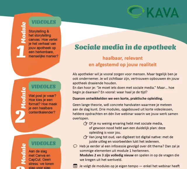 uitnodiging Sociale media in de apotheek